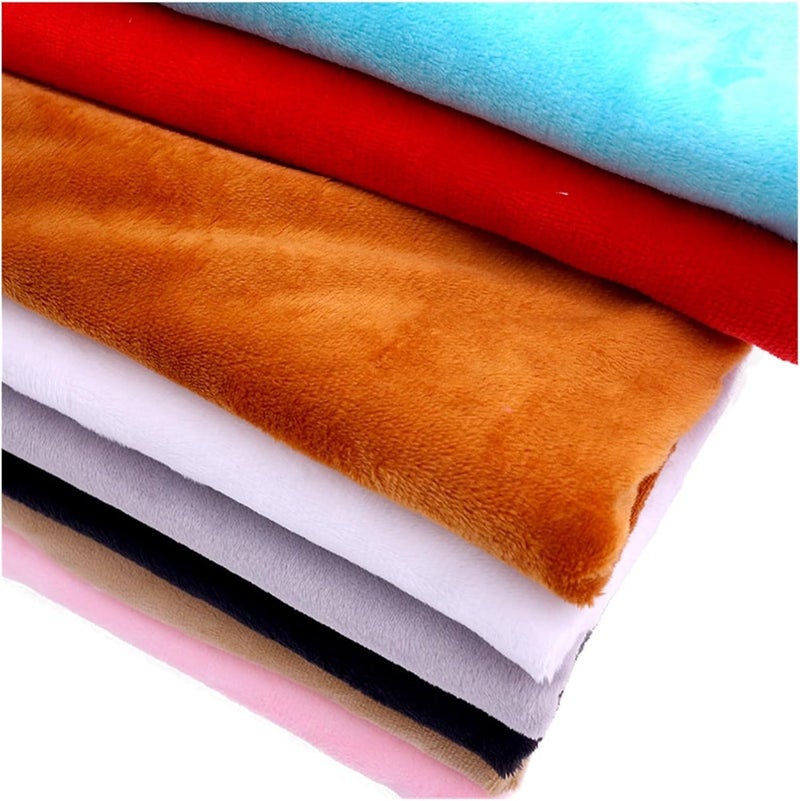 Crystal Velvet Short Plush Fabric 62inch Wide Smooth Plush Fabric Fleece Cloth for Blankets, Pajamas, Pillow Covers(Beige,100cmx160cm) - Image 4