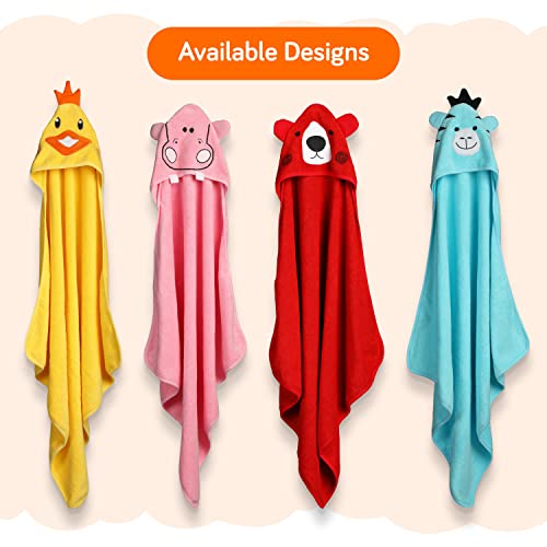 Luv Lap LuvLap Hooded Baby Bath Towel for New Born, Super Soft, Made with Super Soft and Highly Absorbent 100% Zero Twist Cotton, Can be Used for Baby Swaddling (Yellow Chicken) - Image 4