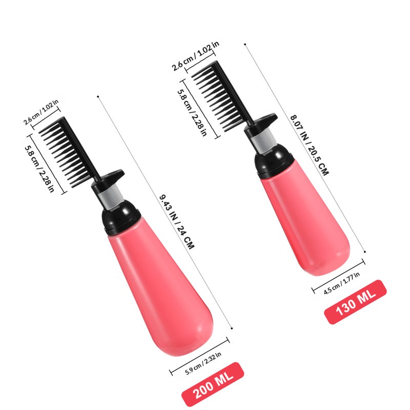 Hair Dye Applicator Bottles with Combs for Even Coloring and Salon-Quality Results - Image 1