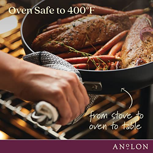 Anolon Advanced Home Hard Anodized Nonstick Frying Pan, 8.5 Inch – Small Non Stick Egg Pan, Durable Nonstick Skillet - Onyx - Image 5