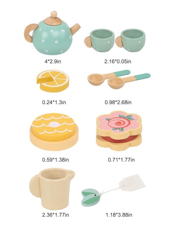 general Wooden tea sets, teapot sets, children's toys, play toys, Montessori wooden toys, cute tea sets, educational kitchen toys - Image 4