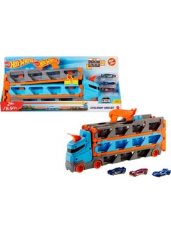 Speedway Hauler Storage Carrier With 3 1:64 Scale Cars & Convertible 6Foot Drag Race Track For Kids 4 To 8 Years Old Stores 20+ Cars & Connects To Other Playsets Hgh33 - pzsku/Z369AA9FA5E66B5A5391AZ/45/_/1722596201/cc2497df-9cc1-434f-a9f2-ce5702967f07