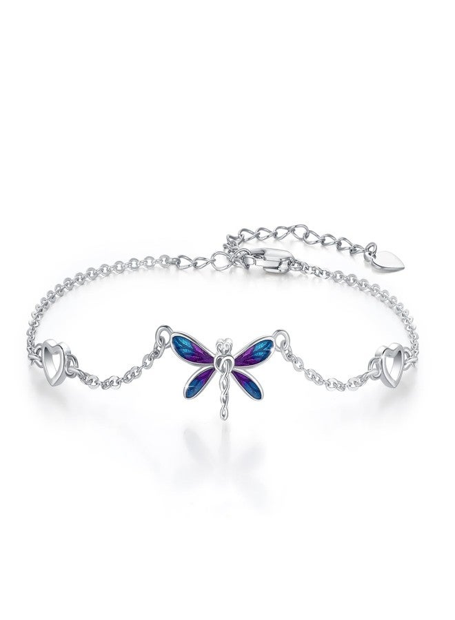Cuoka Dragonfly Bracelet For Women S925 Sterling Silver Oil Dripping Dragonfly Jewelry Gifts For Her - Image 1