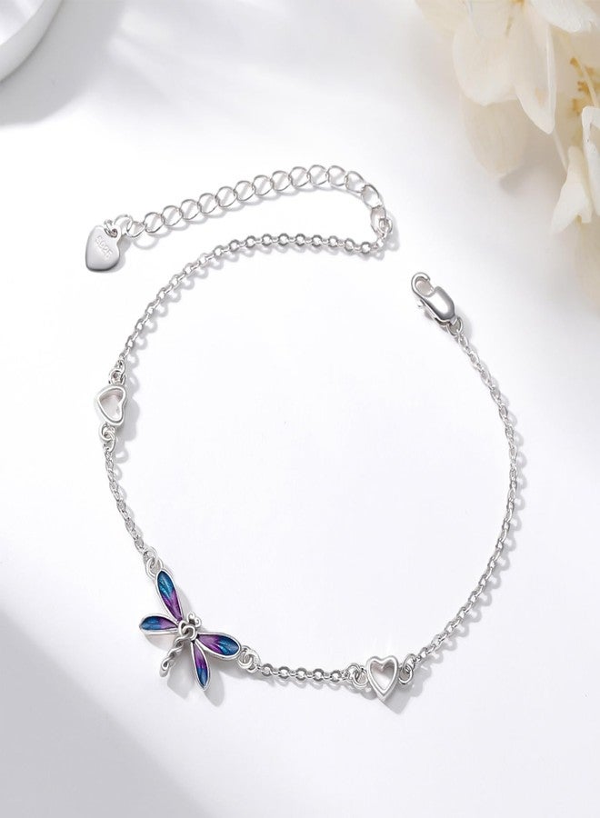 Cuoka Dragonfly Bracelet For Women S925 Sterling Silver Oil Dripping Dragonfly Jewelry Gifts For Her - Image 3