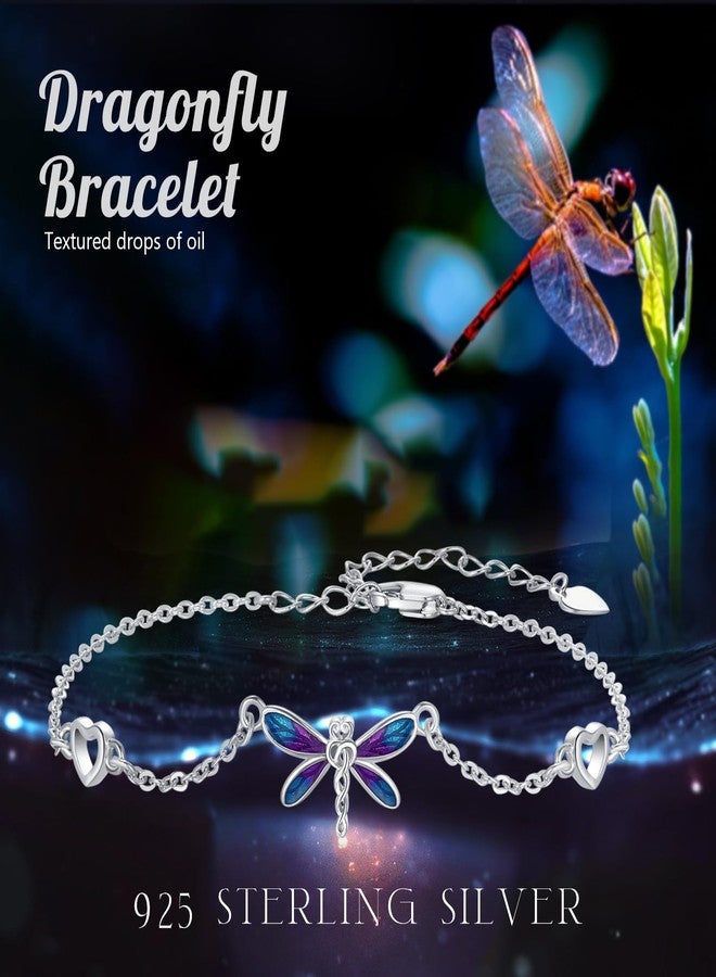 Cuoka Dragonfly Bracelet For Women S925 Sterling Silver Oil Dripping Dragonfly Jewelry Gifts For Her - Image 4