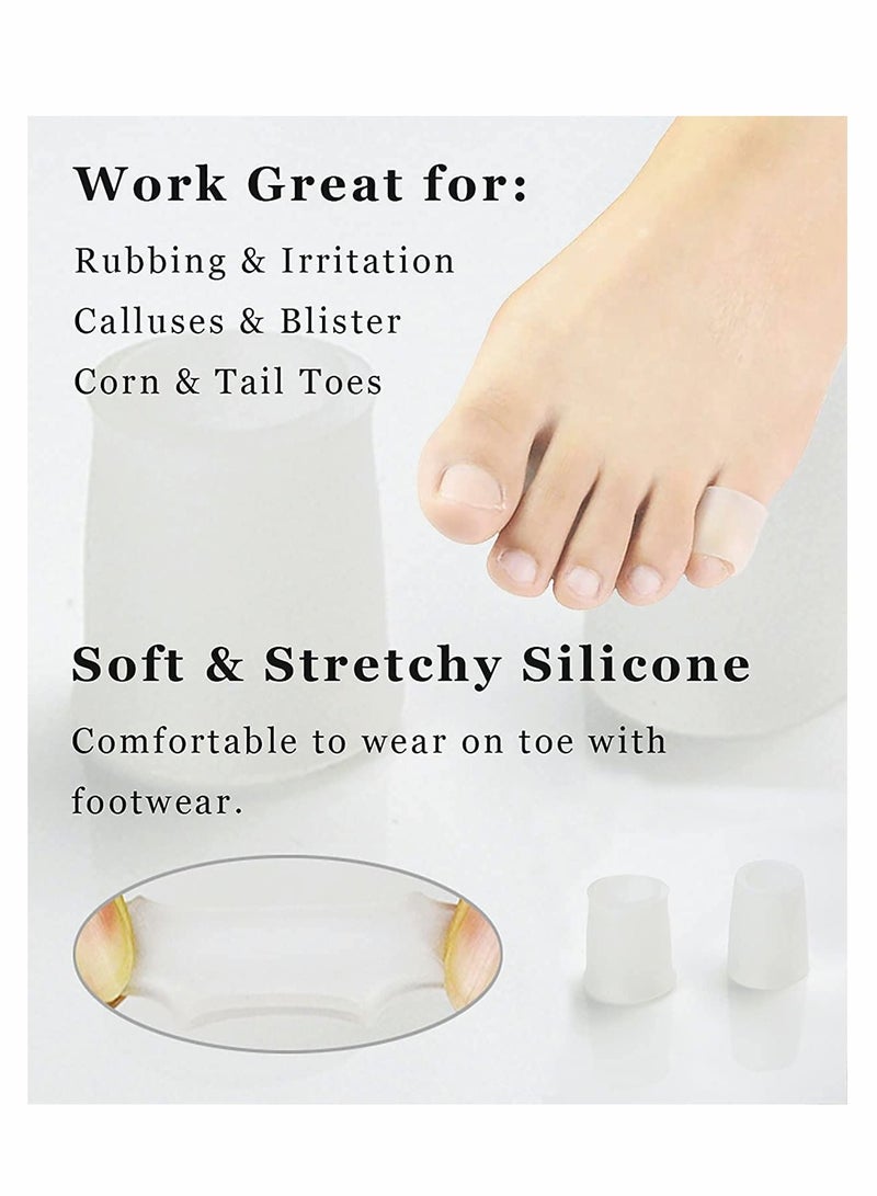 KASTWAVE Pinky Toe Sleeves Gel Corn Cushion Pads 10 Pairs 20 Pack Toe Protectors for Blister Corn Nail Issue Reduce Friction (Toe Sleeves) - Image 4