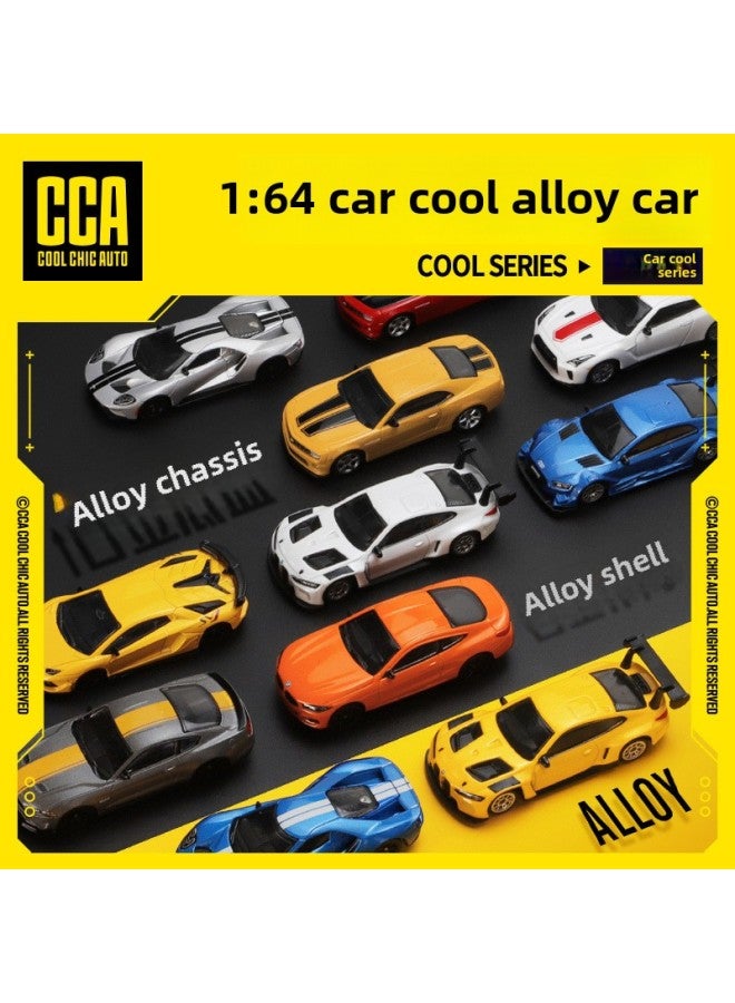 Cai Po CCA 1/64 Mustang BMW Lambo Audi Gini Alloy Car Model Iron Bottom Rubber Tire Car Cool Series-Color:S4-01 BMW M4 GT3 Yellow - Image 2