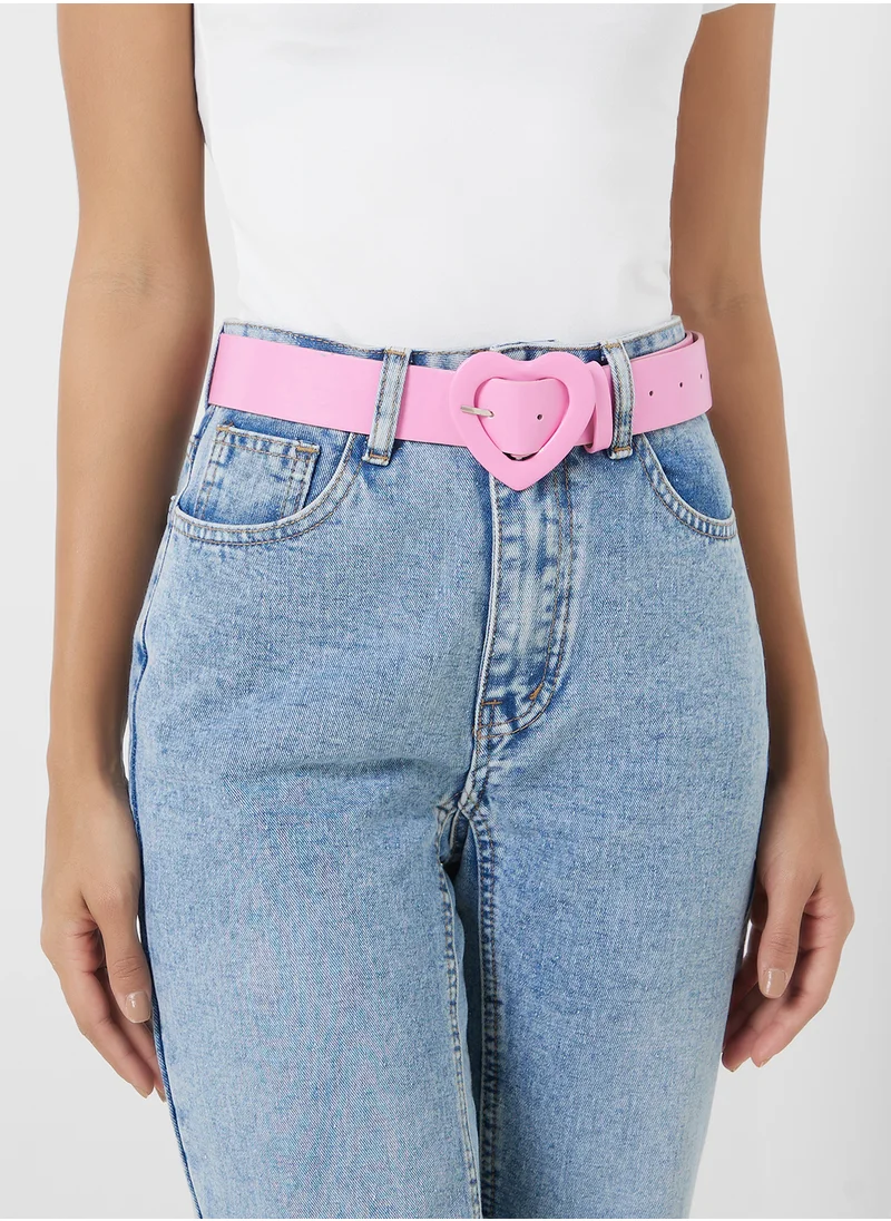 جينجر Heart Buckle Belt