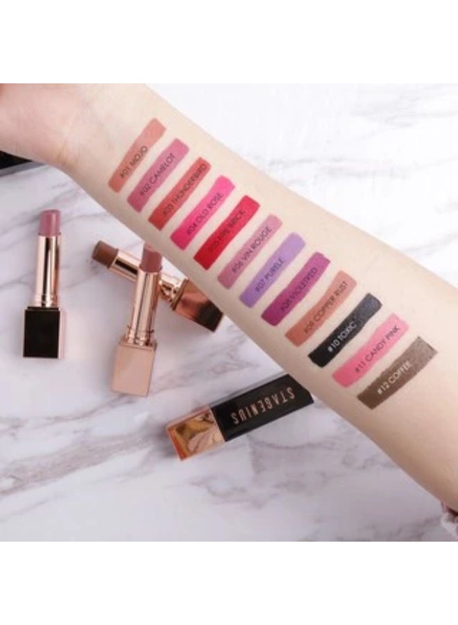 STAGENIUS Long Wear Matte Silky  Moisturizing  Lipstick #06 VIN ROUGE - Image 4
