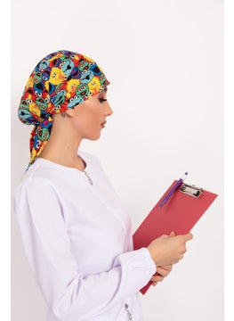 Nur Medikal Giyim Nur Medical Clothing Sesame Street Patterned Hijab Doctor Nurse Hospital Cook Surgical Cap  - Image 3