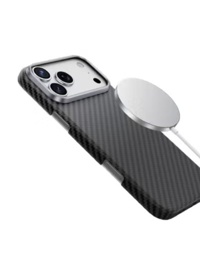 GREEN LION iPhone 17 Pro Max Magsafe Case Kevlar / High Grade Defense / Aluminum Alloy Guard / Ultra Slim - Black - Image 3