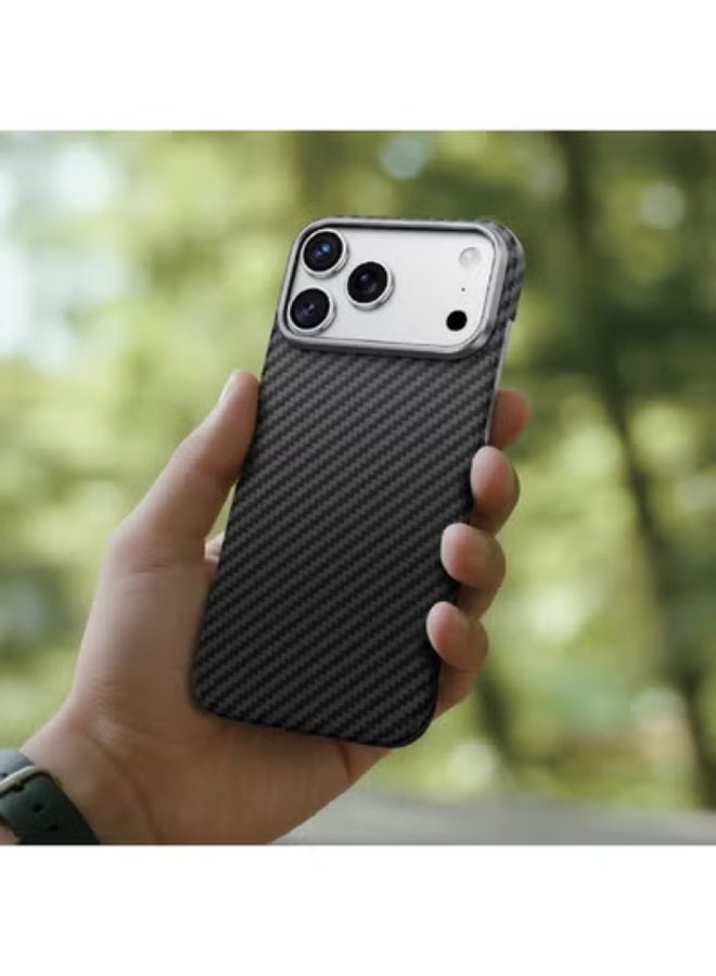 GREEN LION iPhone 17 Pro Max Magsafe Case Kevlar / High Grade Defense / Aluminum Alloy Guard / Ultra Slim - Black - Image 5