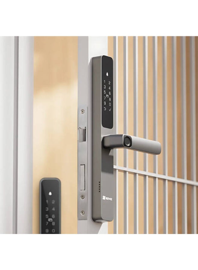 إيزفيز EZVIZ DL06 Pro Smart Fingerprint Door Lock, Lift-Up Lock Body Type, IP65 Weather Proof, 2.4GHz Wi-Fi, Bluetooth, 1450 mAh Rechargeable Lithium Battery, Metallic Grey | CS-DL06-R101-WBCP-GR(M) - Image 5