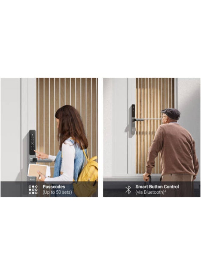 إيزفيز EZVIZ DL06 Pro Smart Fingerprint Door Lock, Lift-Up Lock Body Type, IP65 Weather Proof, 2.4GHz Wi-Fi, Bluetooth, 1450 mAh Rechargeable Lithium Battery, Metallic Grey | CS-DL06-R101-WBCP-GR(M) - Image 4