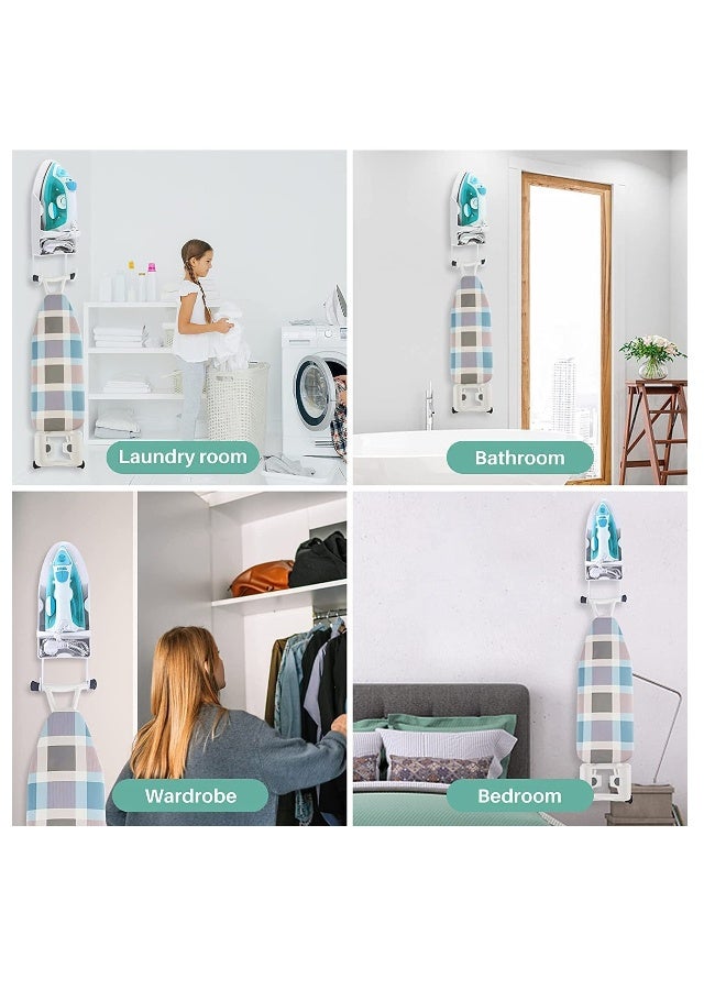 Wall Mounted Ironing Board Holder with Heat Resistant Tray, Space-Saving Storage Organizer for Household and Bathroom Use, Easy to Install - Image 2