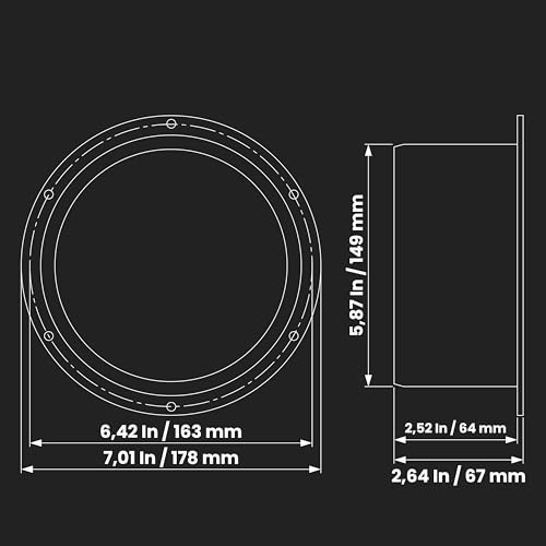 REPA MARKET 6" Inch Pack of 2 - Duct Connector Flange - Plastic Male End Straight Pipe Coupler for Heating Cooling Ventilation System - Ducting, Dryer Vent Coupling Wall Plate - PVC Flange Adapter, HVAC Fittings - Image 2