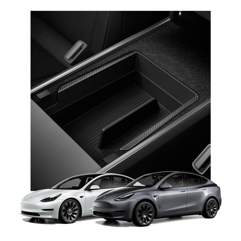 Spigen Armrest Console Organizer for Tesla Model Y (2020-2024) & 3 (2017-2023) [Not Compatible with Y Juniper 2025/26 and 3 Highland (2024/25)] - Image 1