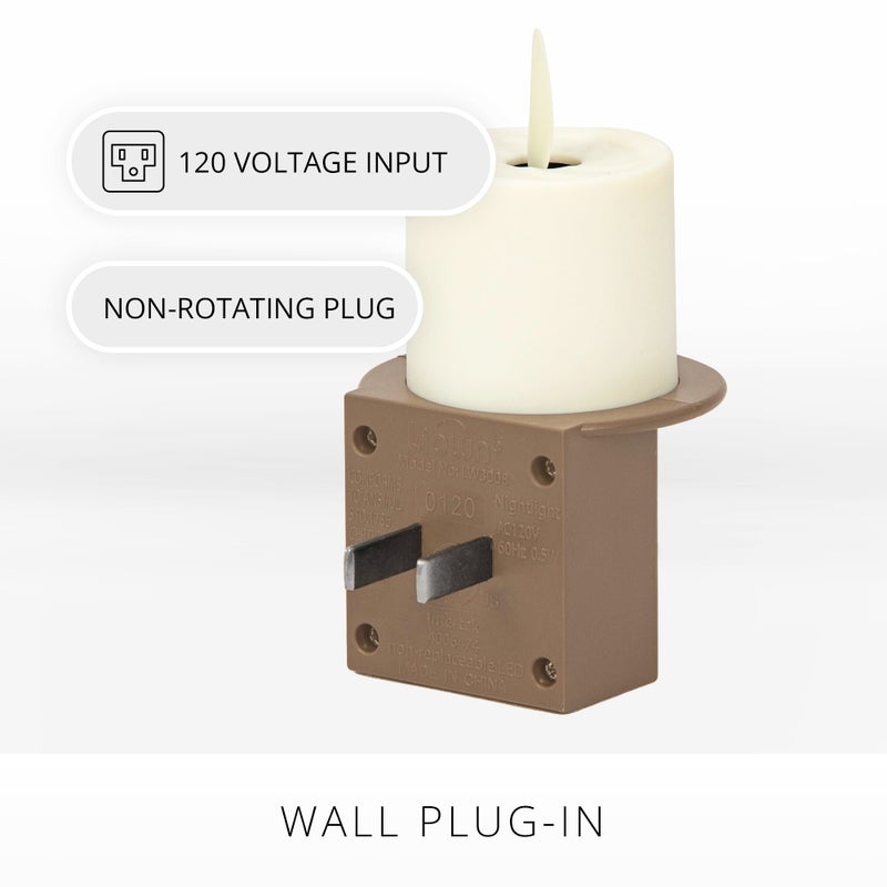 Luminara Flameless Candle Nightlight w/Dusk to Dawn Light Dark Auto Sensor, Timeless Taupe Wall Plug Indoor Night LED Light w/Real-Flame Effect Technology, Bathroom Bedroom Hallway, No Remote Needed - Image 4