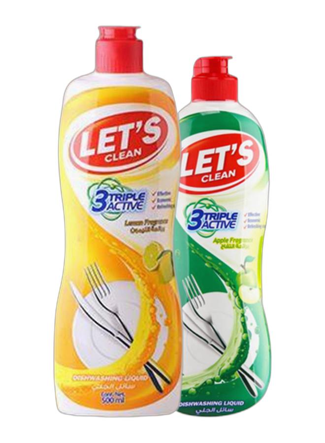 LET'S CLEAN Dishwashing Liquid Lemon and Apple 500ml - Image 1