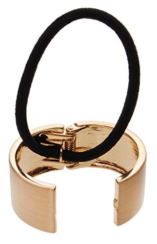 L. Erickson Brushed Metal Cuff Ponytail Holder - Brushed Gold - Image 2