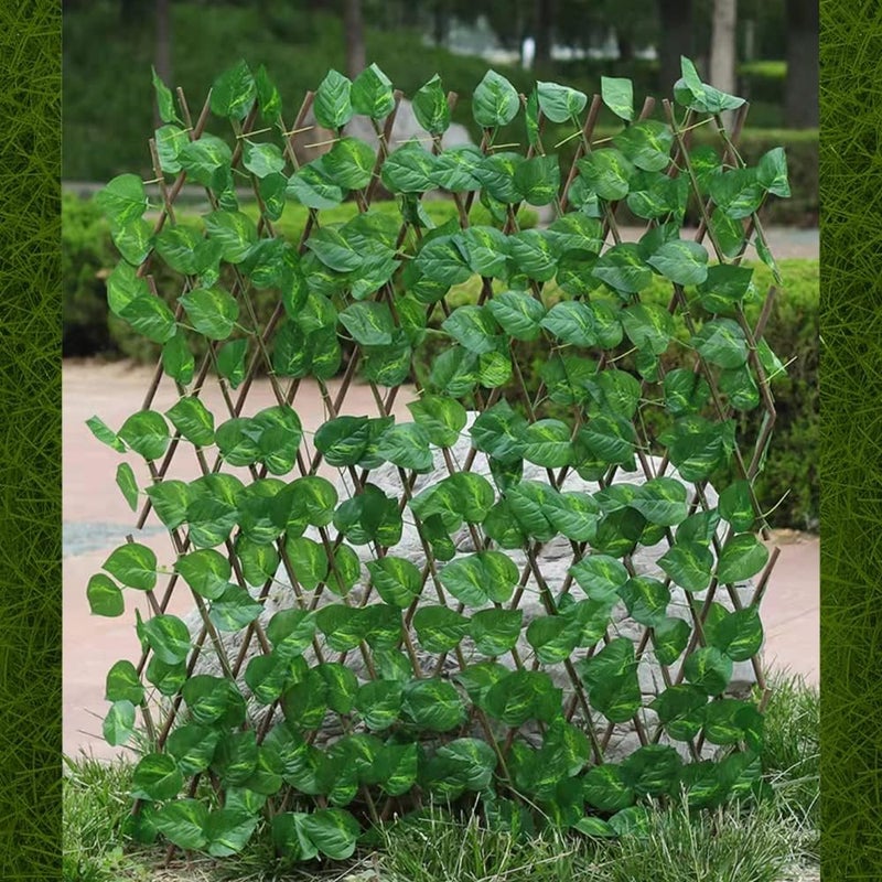 LINGWEI Expandable Fence Privacy Screen for Balcony Patio Outdoor,Garden Trellis,Decorative Faux Ivy Fencing Panel,Artificial Hedges. (6Pcs) - Image 5