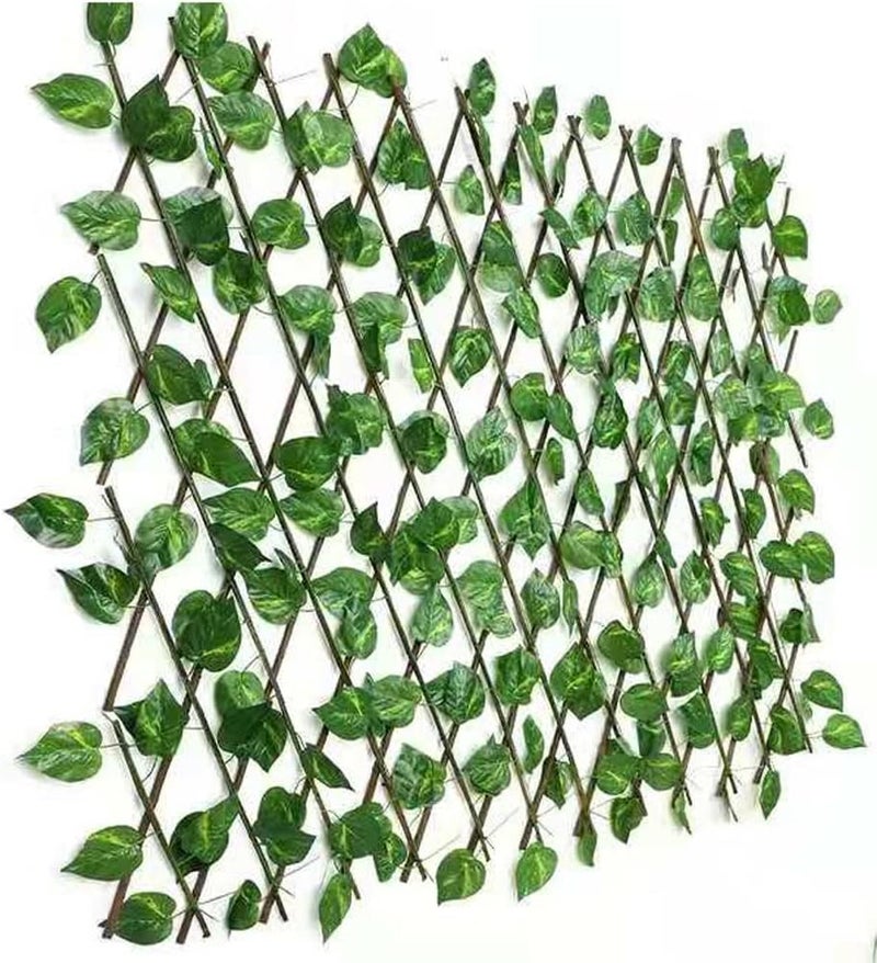 LINGWEI Expandable Fence Privacy Screen for Balcony Patio Outdoor,Garden Trellis,Decorative Faux Ivy Fencing Panel,Artificial Hedges. (6Pcs) - Image 3