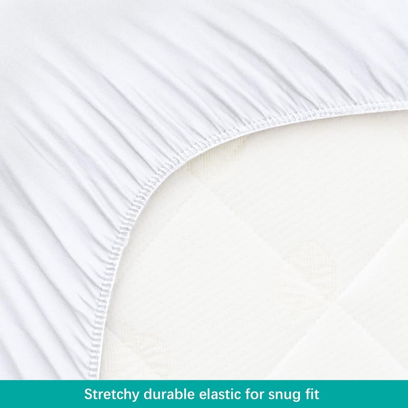 Biloban Bassinet Mattress Protector Universal Fit for Halo Bassinest Swivel and HourglassOval Bassinet Mattress Ultra Soft Waterproof and Breathable 2 Pack - Image 5