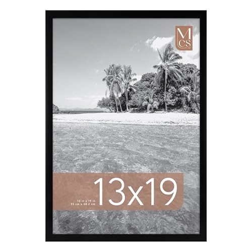 MCS Foundation 13x19 Poster Frame Traditional Black Vertical Horizontal Wall Hanging Large Picture Frame for Photos Posters Art Prints 1Pack