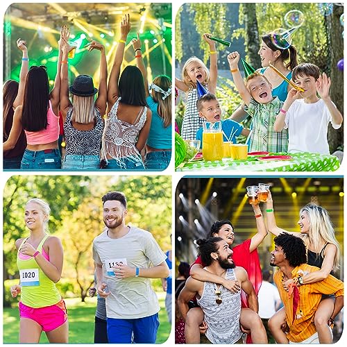 Harloon 1200 Pieces 3/4'' Wristbands 1 to 1200 Consecutive Numbers 12 Colored Wristbands Waterproof Paper Bracelets for Events Concert Festival Admission Party(Simple Colors) - Image 5