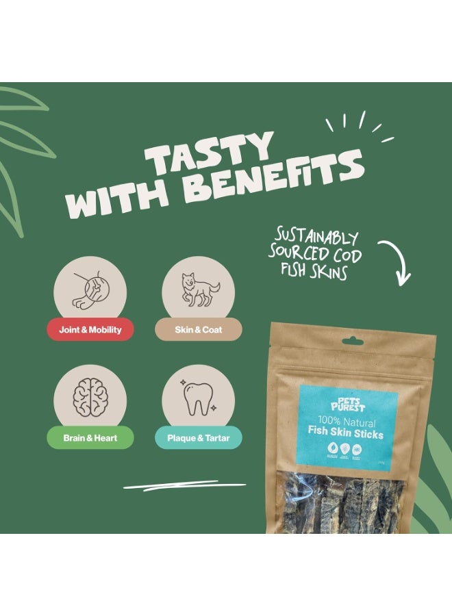 Pets Purest 100% Natural Fish Skin Sticks 200g - Image 4