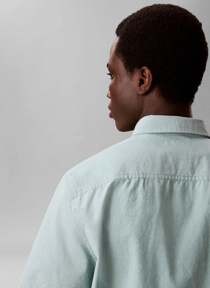 Calvin Klein Jeans  Short Sleeve Oxford Cotton Shirt for Men | Best Price UAE