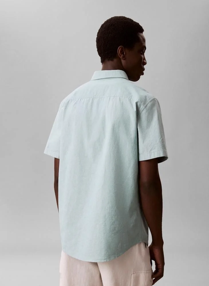 Calvin Klein Jeans Short Sleeve Oxford Cotton Shirt