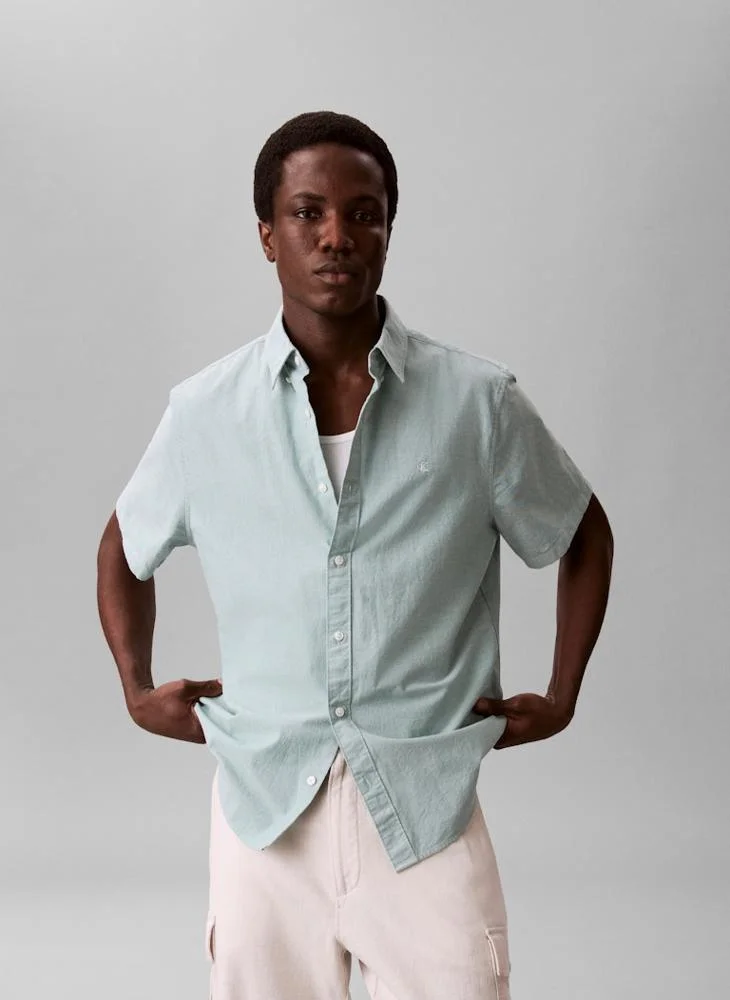 Calvin Klein Jeans Short Sleeve Oxford Cotton Shirt