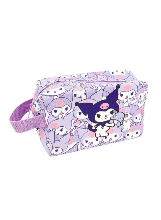Sanrio Kuromi Zipper Pouch Bag – Cute Purple Sanrio Design with Handle – Multipurpose, Lightweight & Durable - Image 1
