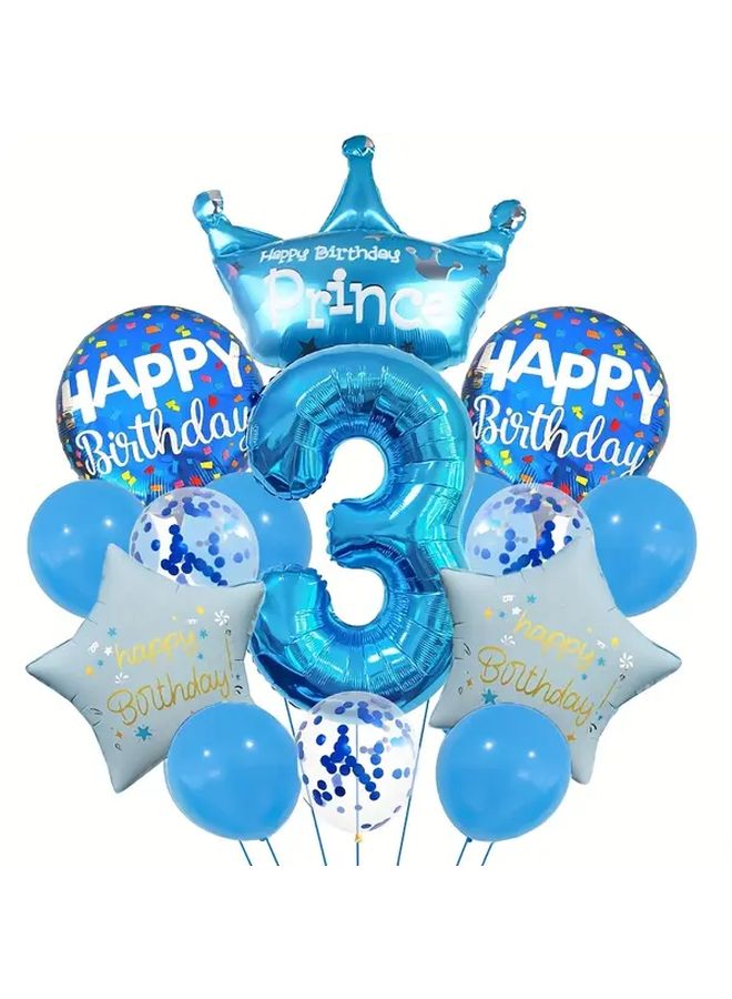Blue Birthday Balloon Set With Number 4 For Anniversary Graduation Party - Image 4