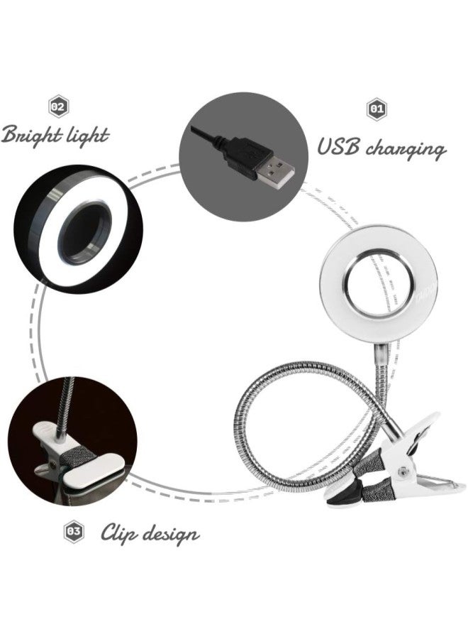 klarako USB Beauty Lamp - Permanent Portable Tattoo USB LED, Eye Protection Lamp - Tattoo Eyebrow Tattoo Light Beauty Eyelash Lamp, for Aesthetic Tattoo Salon SPA - Image 2