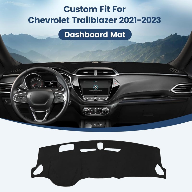 Rilsen Dashboard Cover Mat for Chevrolet Trailblazer 2021-2023 - Nonslip Sunshade Protector - Image 2