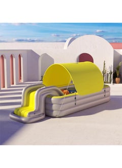 GT-Wheel Inflatable Swimming Pool with Water Slide Inflatable Bouncy Castle Water Pool with Awning  - Image 1