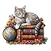 Artipuz Wooden Puzzles for Adults Dr Cat Wooden Puzzle Unique Shape Wood Jigsaw Puzzle for Adults Wood Puzzles Adult Cat Gifts for Kitten Lovers Wall Art Home Decor 90pcs 85 75in S - Image 2
