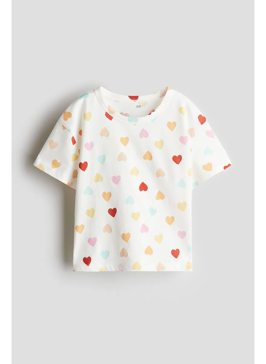H&M Printed Jersey Top