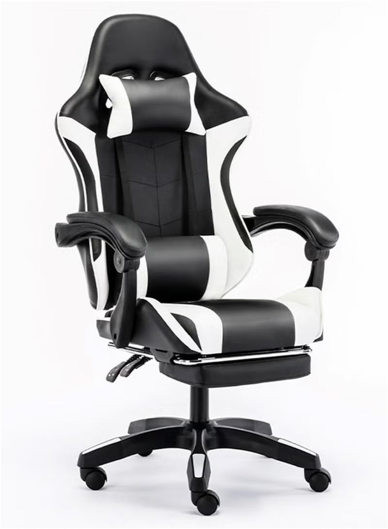Huitich Ergonomic Gaming Chair with Headrest, Footrest & Armrest – Heavy-Duty Office Throne (Black) - Image 2