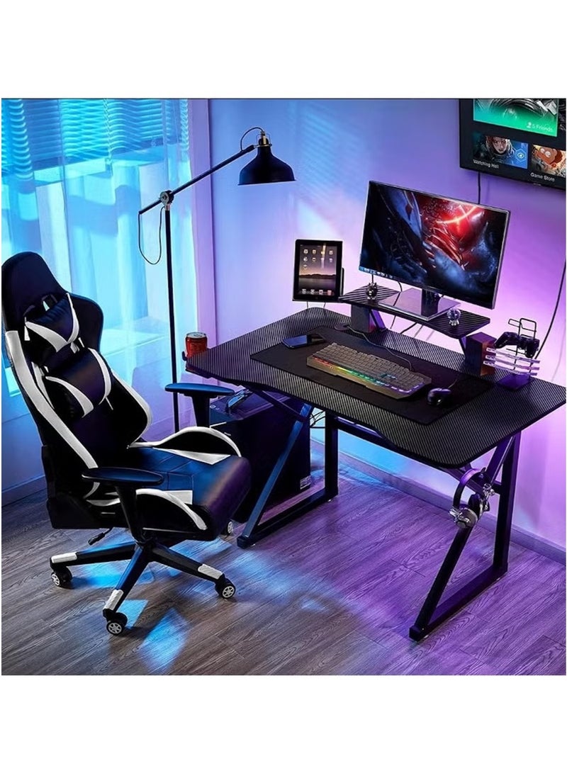 Huitich Ergonomic Gaming Chair with Headrest, Footrest & Armrest – Heavy-Duty Office Throne (Black) - Image 3
