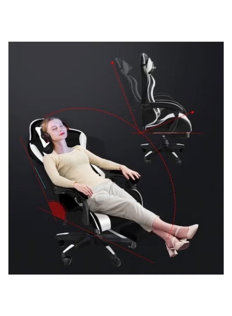 Huitich Ergonomic Gaming Chair with Headrest, Footrest & Armrest – Heavy-Duty Office Throne (Black) - Image 5