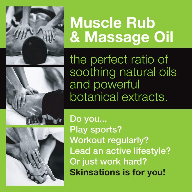 Skinsations  Hemp Massage Oil  Sore Muscle Rub  100 Organic 10 Essential Oils for Natural Relief Arnica Turmeric Peppermint Lavender in a Sweet Almond Oil and Hemp Seed Oil Base - Image 4