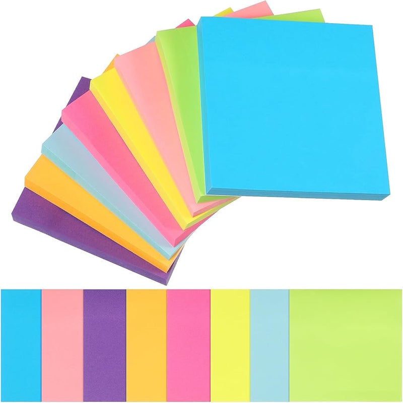 16 Pieces Self Stick Notes Square Blank Memo Pads Sticky Paper for Office School Student Message Recording - Image 1