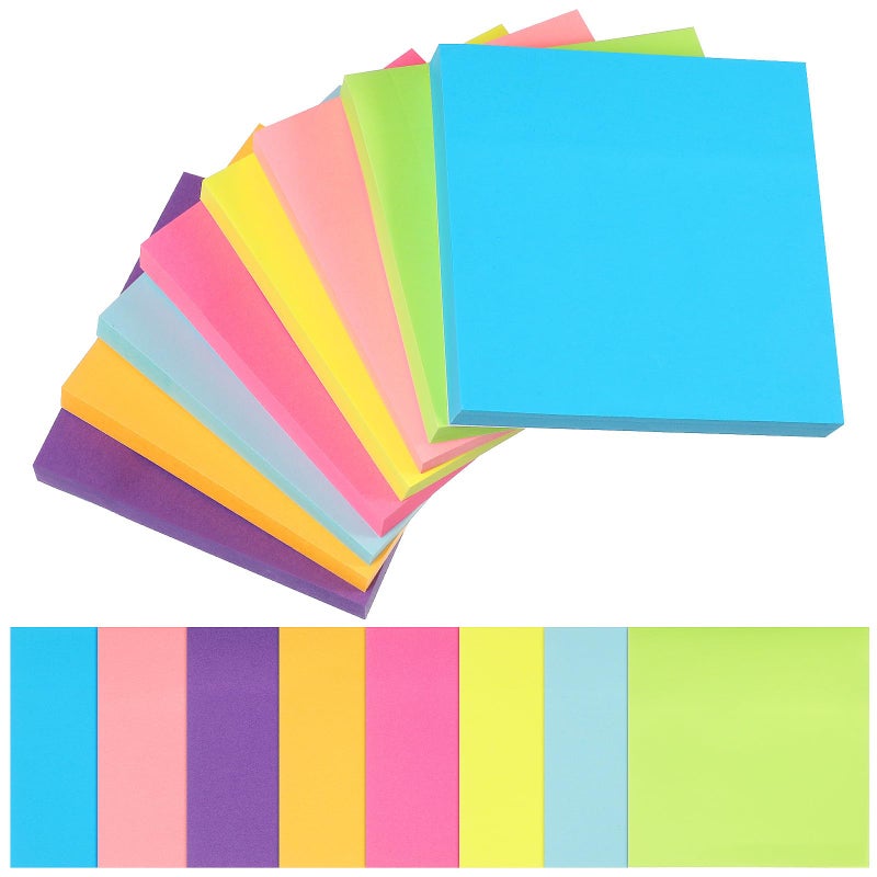 16 Pieces Self Stick Notes Square Blank Memo Pads Sticky Paper for Office School Student Message Recording - Image 2