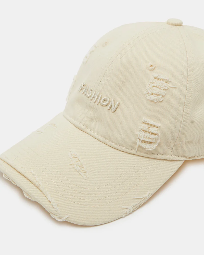 REDTAG Women White Ribbed Cap