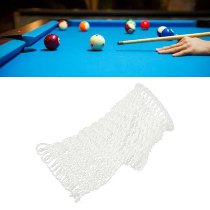 White Replacement Pool Table Pocket Accessories 6Pcs Bottomless Mesh Bag for Chinese Billiards and English Snooker - Image 4