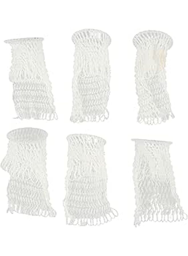 White Replacement Pool Table Pocket Accessories 6Pcs Bottomless Mesh Bag for Chinese Billiards and English Snooker - Image 1