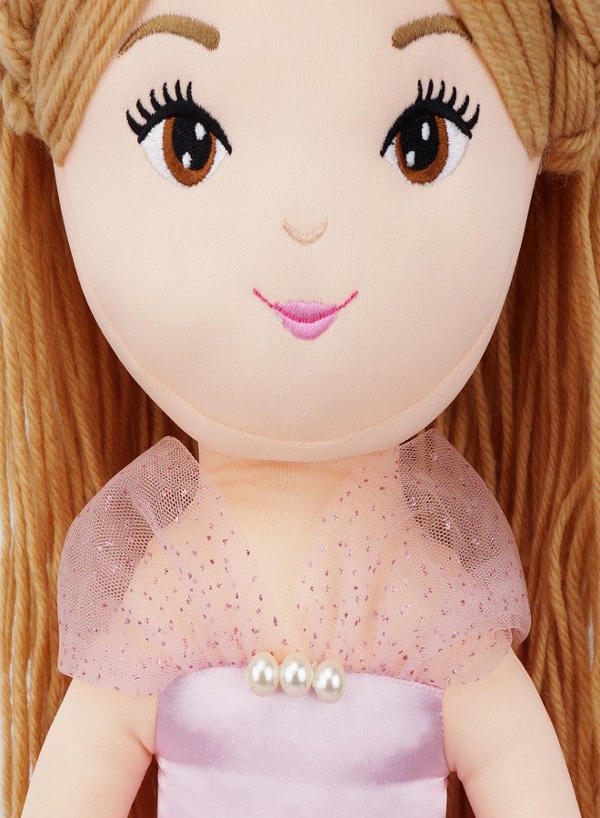 June Garden 30" XL Princess Seraphina Rainbowdream Soft Rag Doll - Adorable Stuffed Life Size Doll Gift for Girls - Pink Dress - Image 3